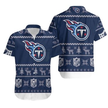 Tennessee Titans Ugly Christmas Hawaiian - Adult & Kids T-Shirts, Sweatshirts & Hoodies apparel design preview 1