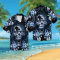 Tennessee Titansskull Short Sleeve Button Up Tropical - Adult & Kids T-Shirts, Sweatshirts & Hoodies apparel design preview 1