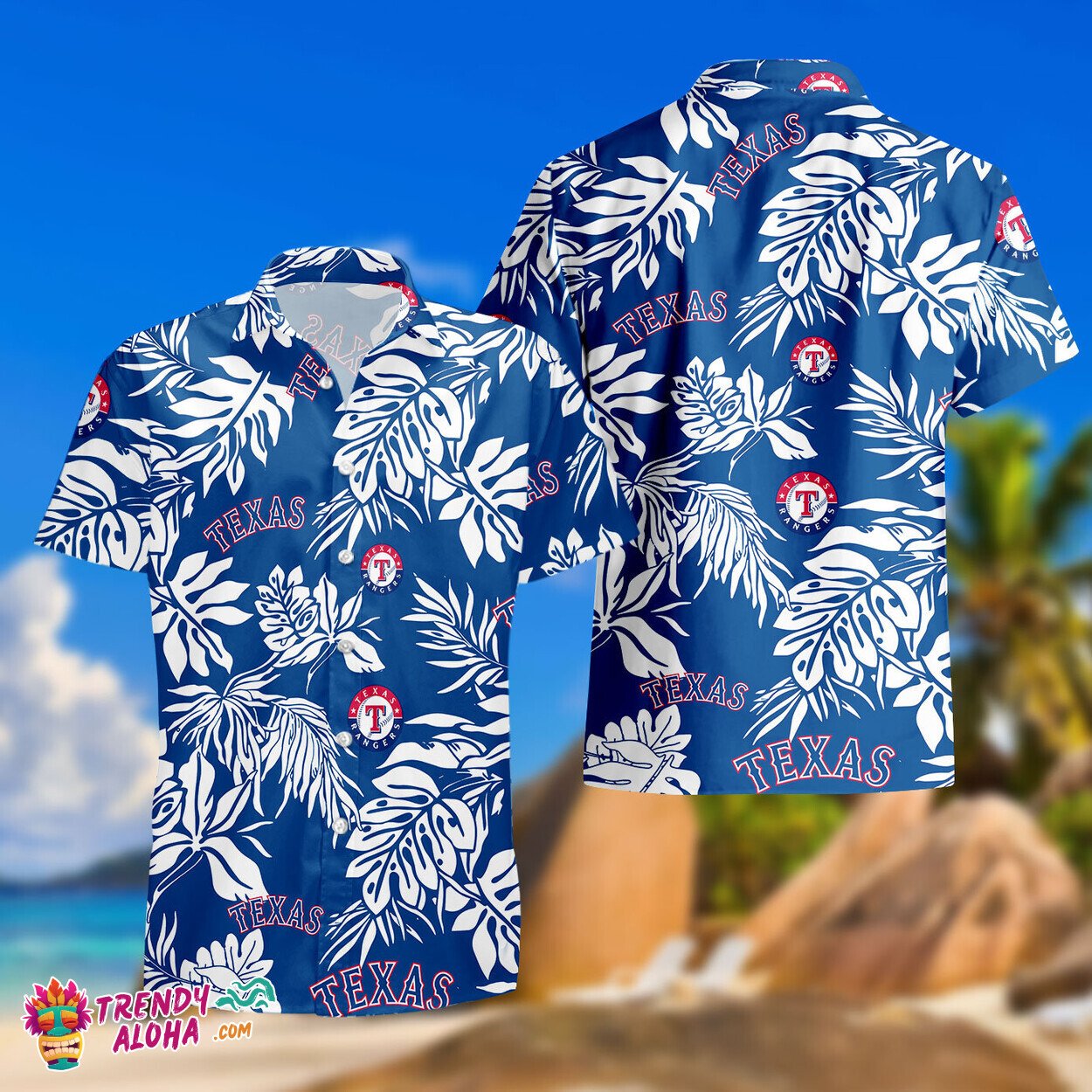 Texas Rangers Baseball Aloha Fan Hawaiian Beach for - Adult & Kids T-Shirts, Sweatshirts & Hoodies apparel design preview 1
