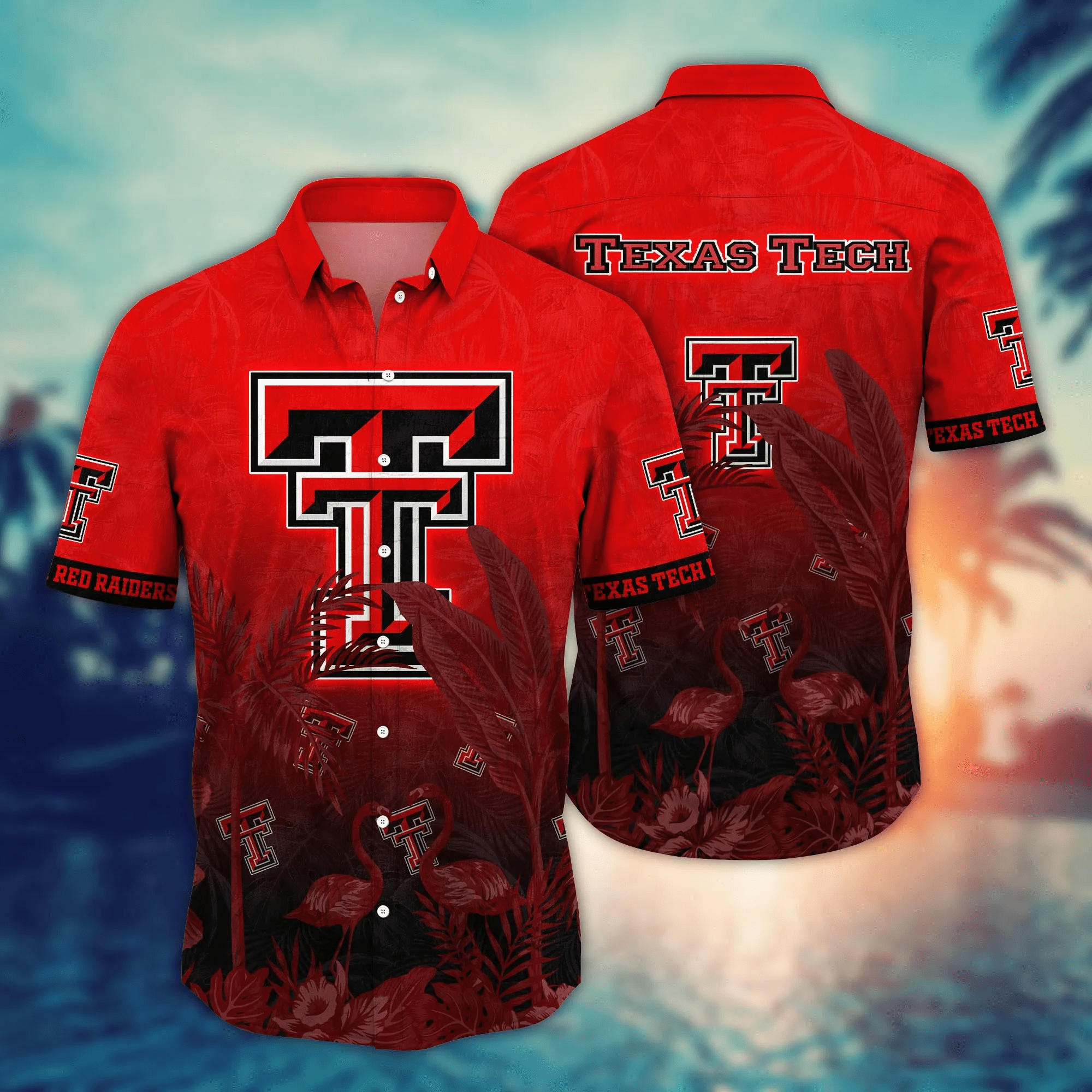 Texas Tech Red Raiders NCAA Hawaiian Barbecuestime - Adult & Kids T-Shirts, Sweatshirts & Hoodies apparel design preview 1