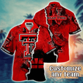 Texas Tech Red Raiders NCAA Hawaiian Custom Straw - Adult & Kids T-Shirts, Sweatshirts & Hoodies apparel design preview 1