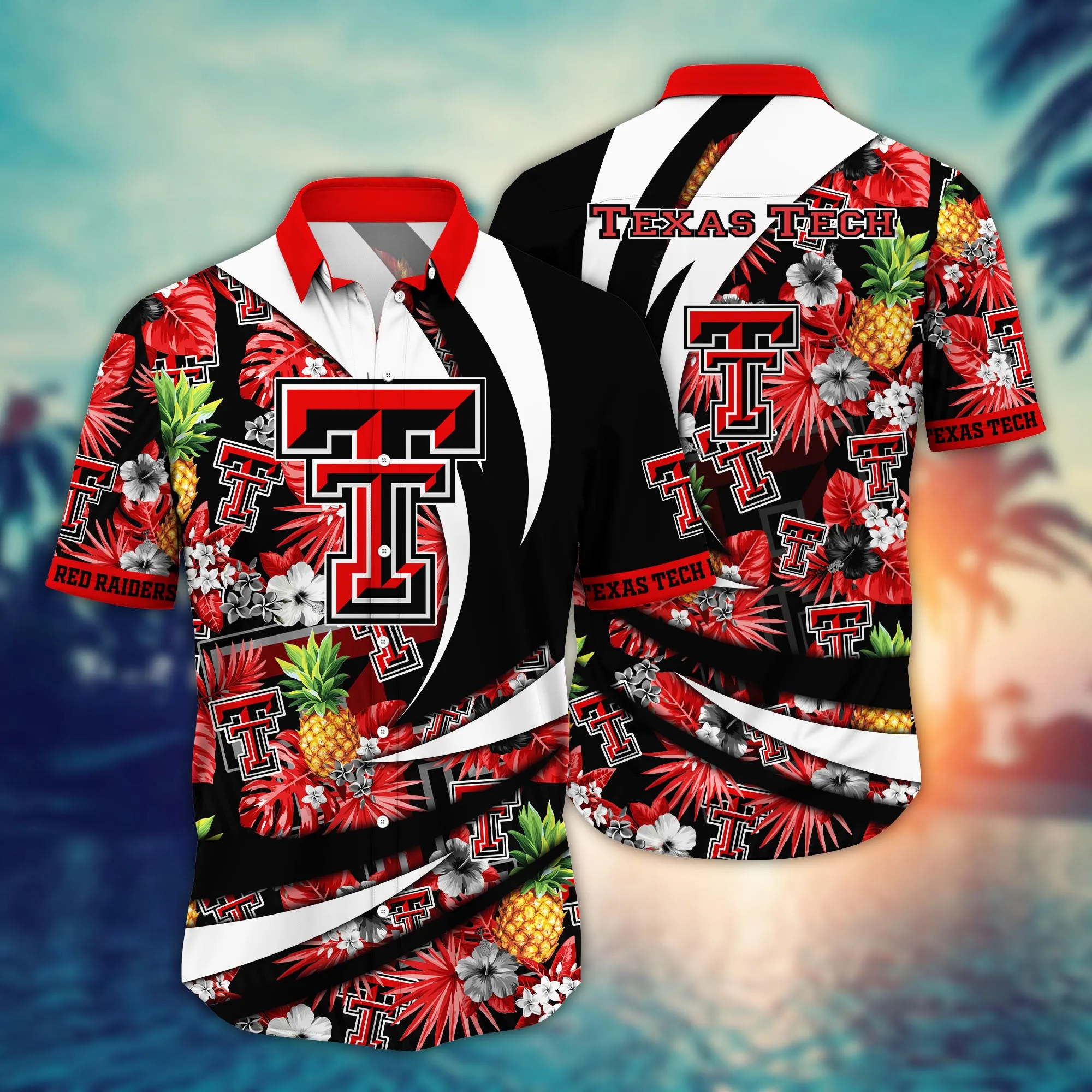 Texas Tech Red Raiders NCAA Hawaiian Umbrellas (For - Adult & Kids T-Shirts, Sweatshirts & Hoodies apparel design preview 1