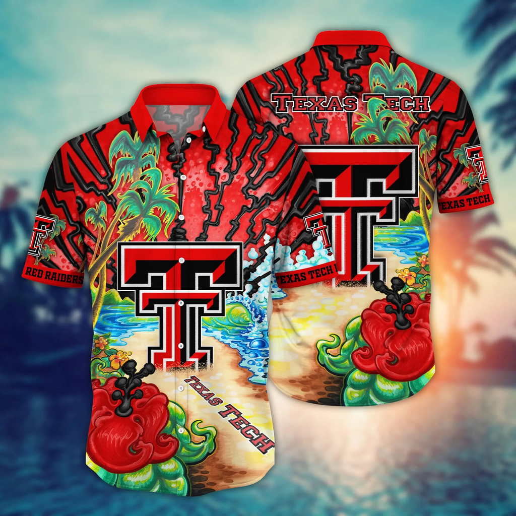 Texas Tech Red Raiders NCAA Hawaiian Warm Breezestime - Adult & Kids T-Shirts, Sweatshirts & Hoodies apparel design preview 1