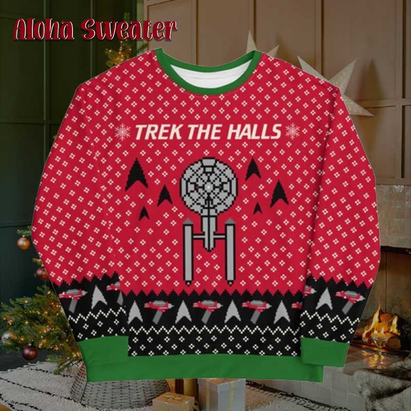 Christmas Star Trek Arrivals Ugly Christmas Sweater - Holiday Gift product image 2