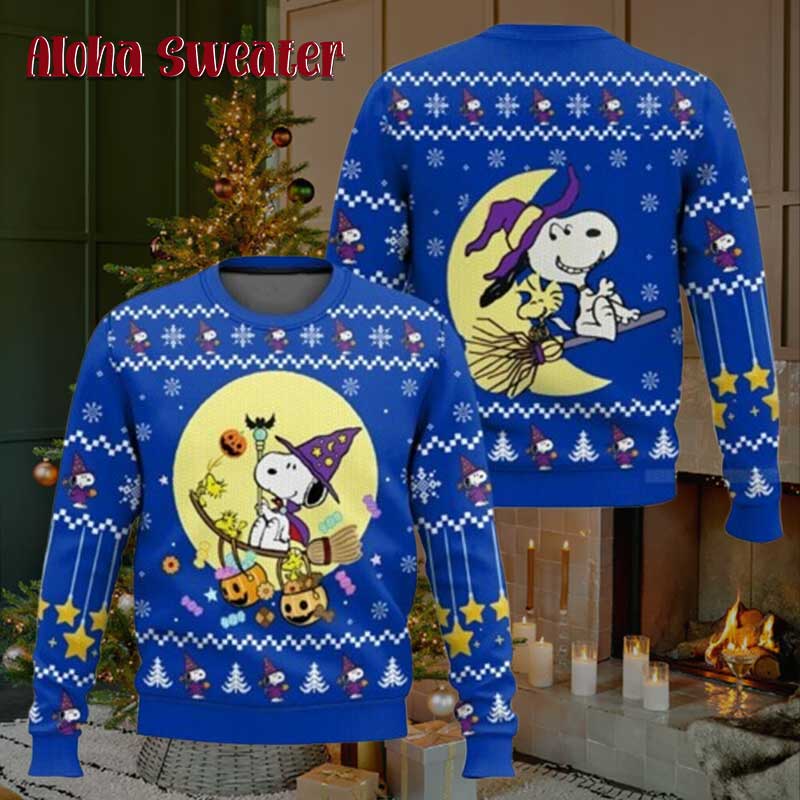 Warm Winter Wishes Snoopy Ugly Christmas Sweater - Holiday Gift product image 2