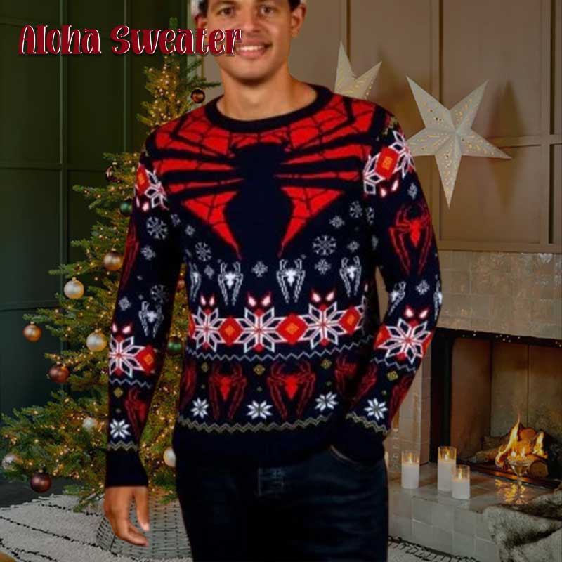 Amazing Spider Man Retro Suit Ugly Christmas Sweater - Holiday Gift product image 5