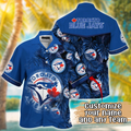 Toronto Blue Jays MLB Summer Hawaii And Custom Aloha - Adult & Kids T-Shirts, Sweatshirts & Hoodies apparel design preview 1