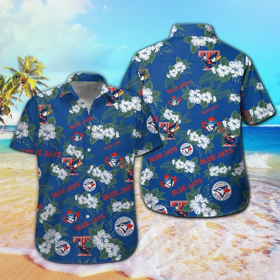Toronto Blue Jays Short Sleeve Button Up Tropical - Adult & Kids T-Shirts, Sweatshirts & Hoodies apparel design preview 1