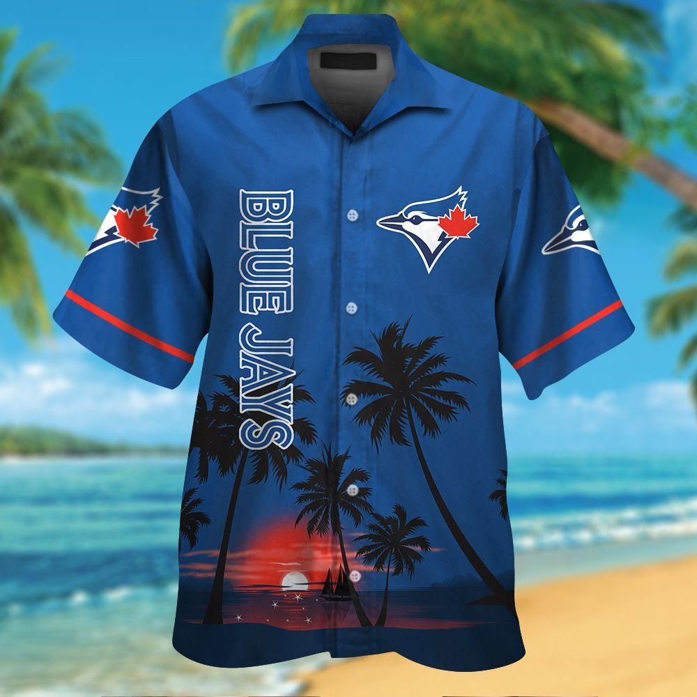 Toronto Blue Jays Short Sleeve Button Up Tropical - Adult & Kids T-Shirts, Sweatshirts & Hoodies apparel design preview 1
