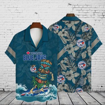 Toronto Blue Jays Tiki Surfer Hawaiian - Adult & Kids T-Shirts, Sweatshirts & Hoodies apparel design preview 1