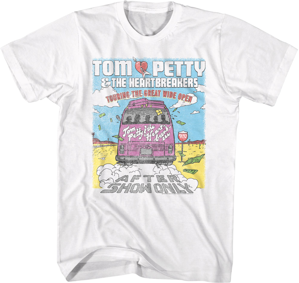 Touring Great Wide Open Tom Petty Heartbreakers - Adult & Kids T-Shirts, Sweatshirts & Hoodies apparel design preview 1