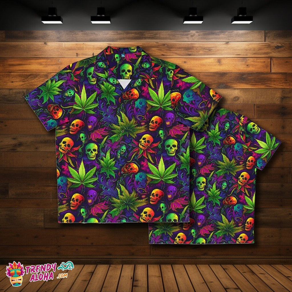Trippy Spooky Men's Hawaiian with Surreal Horror - Adult & Kids T-Shirts, Sweatshirts & Hoodies apparel design preview 1