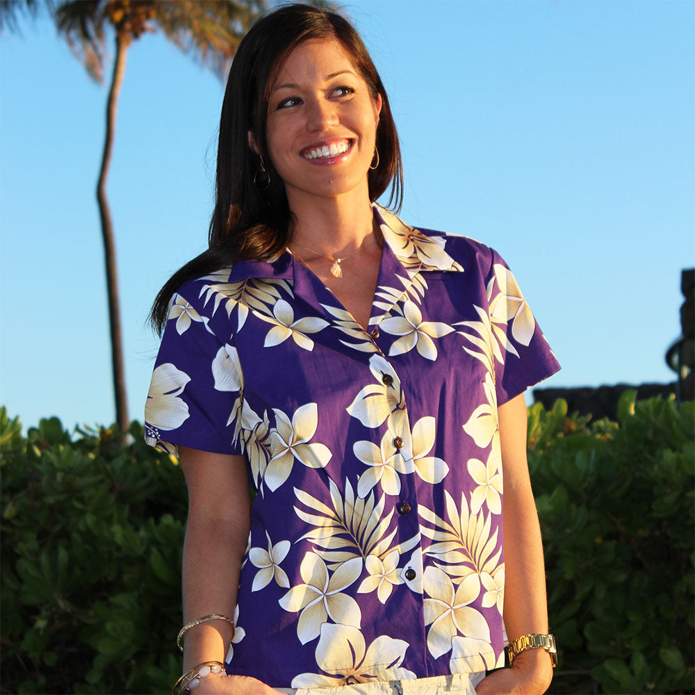 Tropic Fever Purple Fitted Women's Hawaiian Pacific - Adult & Kids T-Shirts, Sweatshirts & Hoodies apparel design preview 1