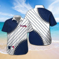 Tropical Hawaiian Short Sleeve Atlanta Braves Button - Adult & Kids T-Shirts, Sweatshirts & Hoodies apparel design preview 1