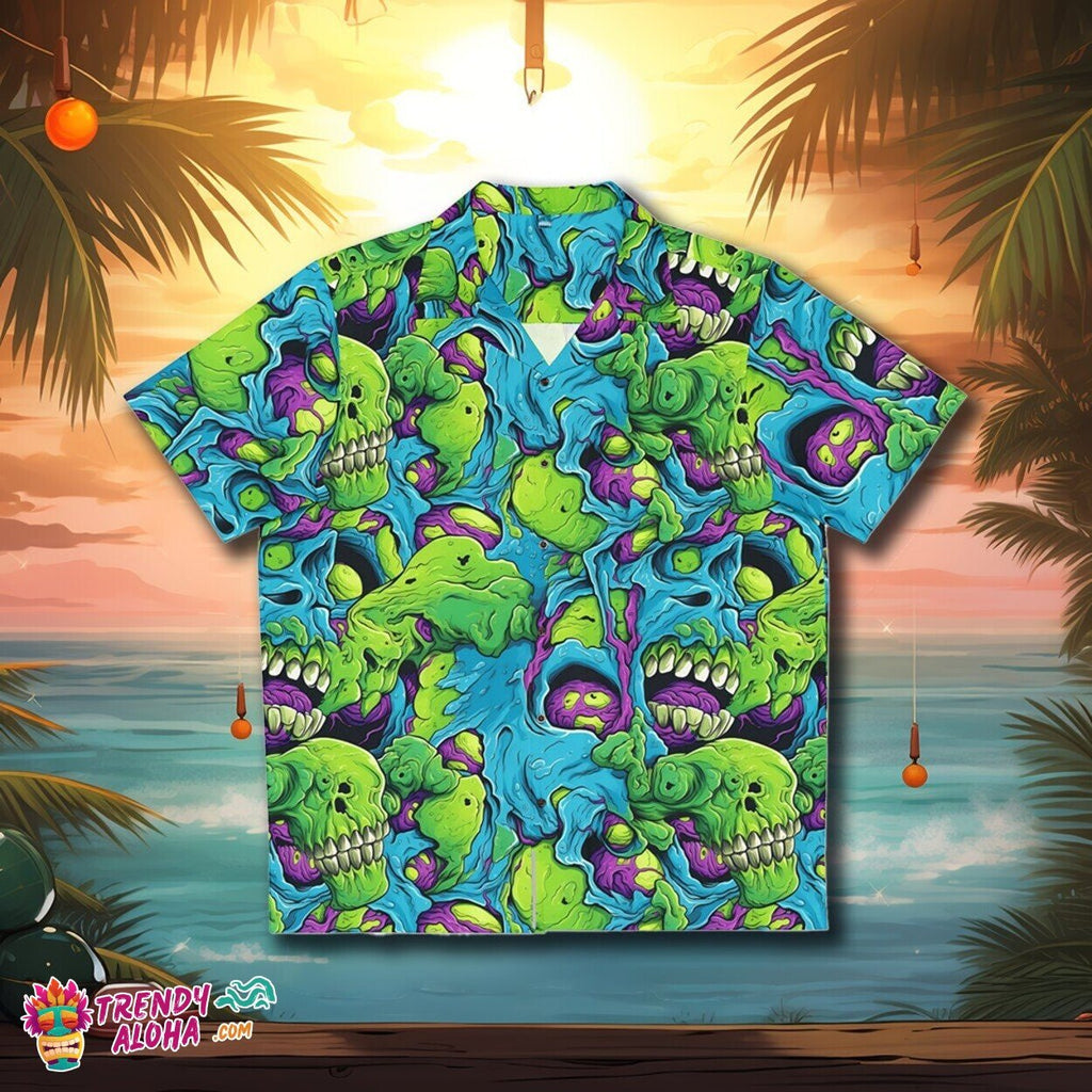 Tropical Hawaiian Zombie Horror Brainstorm Monster - Adult & Kids T-Shirts, Sweatshirts & Hoodies apparel design preview 1