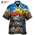 Truck Monster Classic Beautiful Sunset Hawaiian - Adult & Kids T-Shirts, Sweatshirts & Hoodies apparel design preview 1