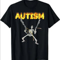 Autistic Funny Skeleton Autism Edgy Meme Oddly - Adult & Kids T-Shirts, Sweatshirts & Hoodies apparel design preview 1