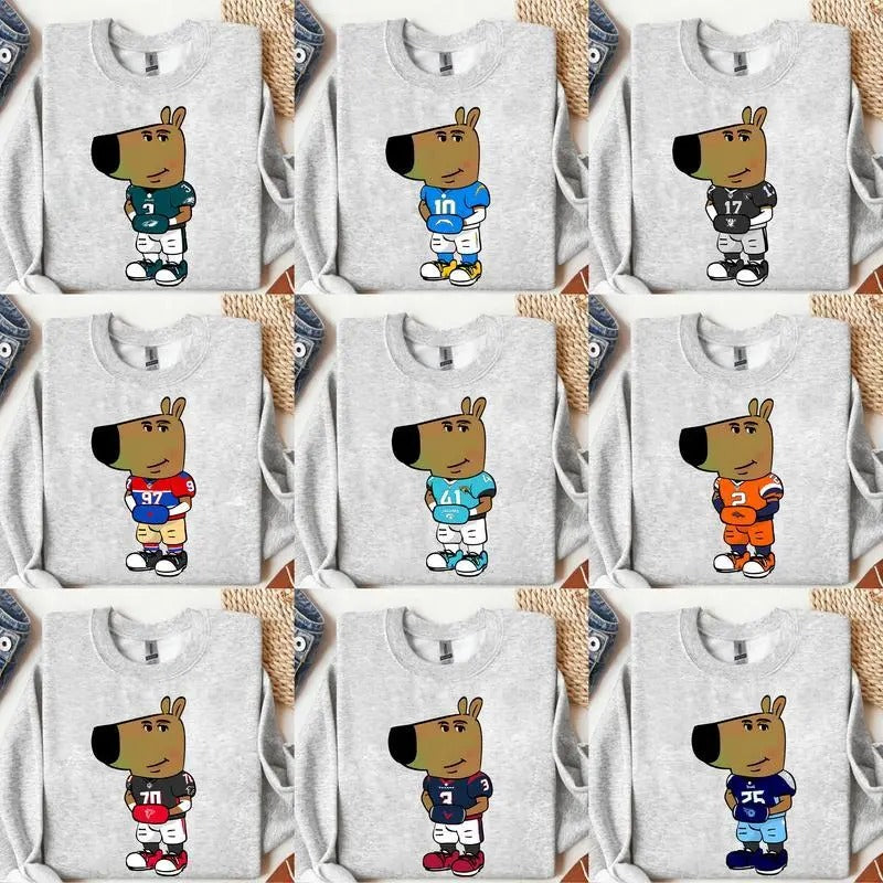 I'M Just Chill Guy Football Sport Grey Fan - Adult & Kids T-Shirts, Sweatshirts & Hoodies apparel design preview 1