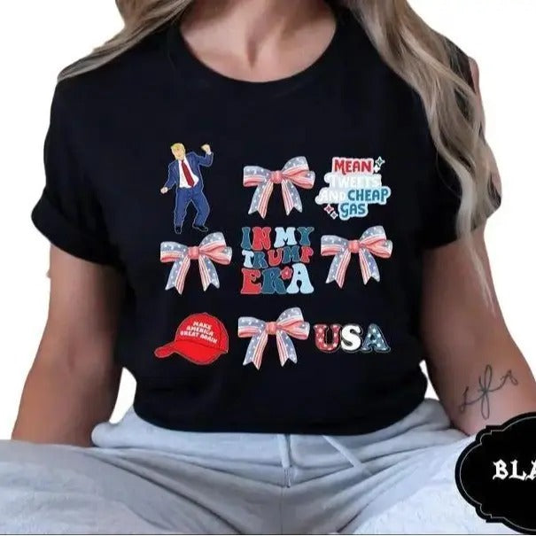 Trump Vance 2024 Coquette Bow Patriotic America Won - Adult & Kids T-Shirts, Sweatshirts & Hoodies apparel design preview 1