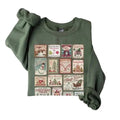 Gildan Vintage Retro Santa Claus Stamps Tree Merry - Adult & Kids T-Shirts, Sweatshirts & Hoodies apparel design preview 1