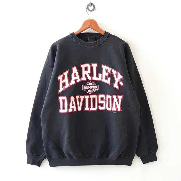 Classic 90s Harleyy Davidsoon Step Motorcycle World - Adult & Kids T-Shirts, Sweatshirts & Hoodies apparel design preview 1