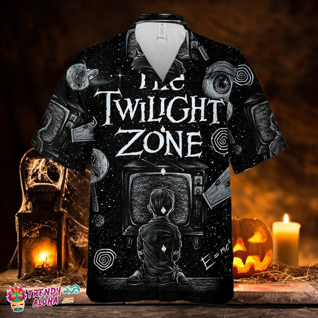 Twilight Zone Horror TV Boy Halloween Scene Hawaiian - Adult & Kids T-Shirts, Sweatshirts & Hoodies apparel design preview 1