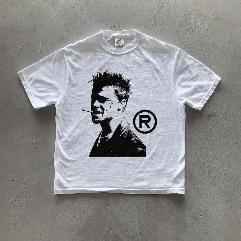 Tyler Durden Fight Club Movie Vintage 1990s Y2k - Adult & Kids T-Shirts, Sweatshirts & Hoodies apparel design preview 1