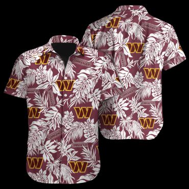 Washington Commanders Tropical Leaves Hawaiian - Adult & Kids T-Shirts, Sweatshirts & Hoodies apparel design preview 1