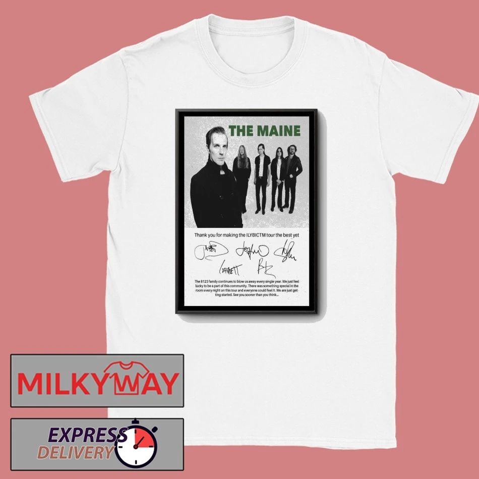 Poster 2026 Signed The Maine Tour ILYBICTM New - Adult & Kids T-Shirts, Sweatshirts & Hoodies apparel design preview 1