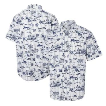 New York Yankees Pinstripe Tropics Hawaiian - Adult & Kids T-Shirts, Sweatshirts & Hoodies apparel design preview 1