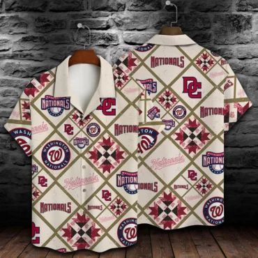 Washington Nationals Palms Pinstripes Hawaiian - Adult & Kids T-Shirts, Sweatshirts & Hoodies apparel design preview 1