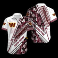 Washington Commanders Striped Flora Hawaiian - Adult & Kids T-Shirts, Sweatshirts & Hoodies apparel design preview 1