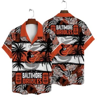 Baltimore Orioles Palm Sunset Hawaiian - Adult & Kids T-Shirts, Sweatshirts & Hoodies apparel design preview 1
