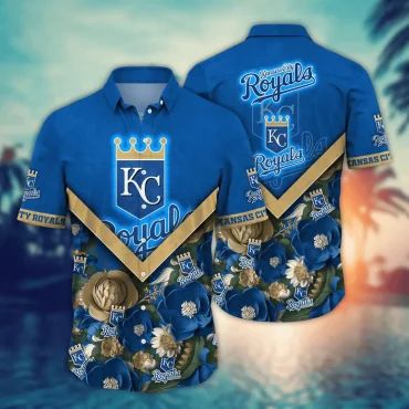 Kansas City Royals Blue Gold Royal Hawaiian - Adult & Kids T-Shirts, Sweatshirts & Hoodies apparel design preview 1