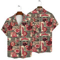 Cincinnati Reds Vintage Patchwork Hawaiian - Adult & Kids T-Shirts, Sweatshirts & Hoodies apparel design preview 1