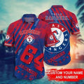 Texas Rangers Custom Star Hawaiian - Adult & Kids T-Shirts, Sweatshirts & Hoodies apparel design preview 1