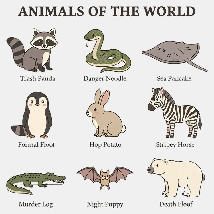 Animals of the World Collection - Adult & Kids T-Shirts, Sweatshirts & Hoodies apparel design preview 1