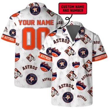 Houston Astros Custom Game Day Hawaiian - Adult & Kids T-Shirts, Sweatshirts & Hoodies apparel design preview 1