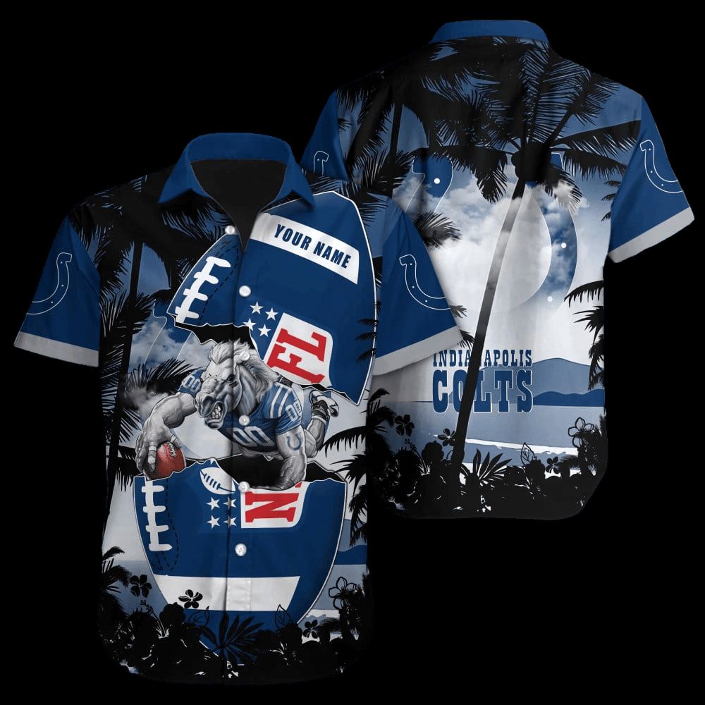 Indianapolis Colts Hawaiian Island Breeze Design - Adult & Kids T-Shirts, Sweatshirts & Hoodies apparel design preview 1