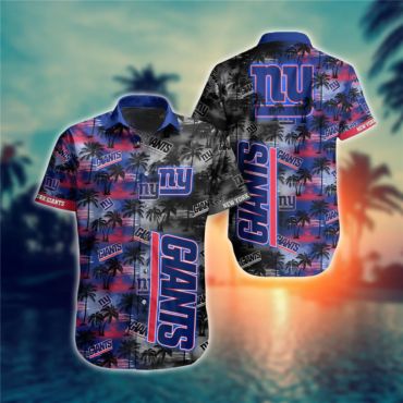 New York Giants Tropical Sunset Hawaiian - Adult & Kids T-Shirts, Sweatshirts & Hoodies apparel design preview 1