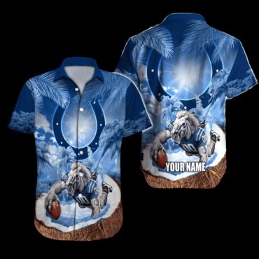 Personalized Indianapolis Colts Ocean Rush Hawaiian - Adult & Kids T-Shirts, Sweatshirts & Hoodies apparel design preview 1