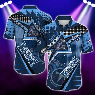 Tennessee Titans Star Power Hawaiian - Adult & Kids T-Shirts, Sweatshirts & Hoodies apparel design preview 1