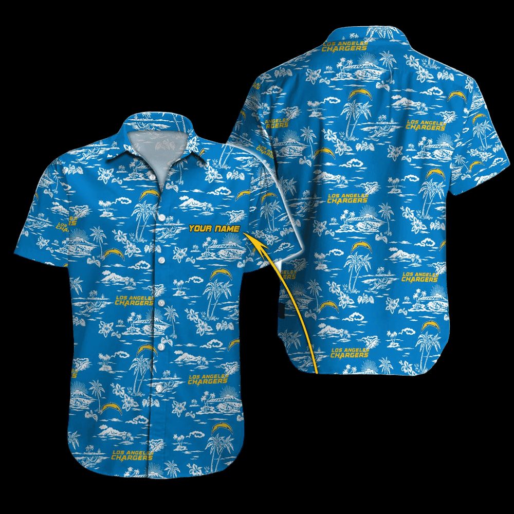 Los Angeles Chargers Hawaiian Island Vibes 222488 - Adult & Kids T-Shirts, Sweatshirts & Hoodies apparel design preview 1