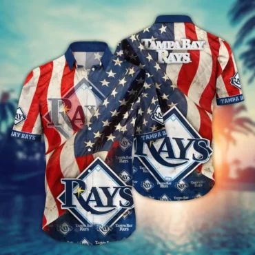 Tampa Bay Rays Midnight Garden Hawaiian - Adult & Kids T-Shirts, Sweatshirts & Hoodies apparel design preview 1