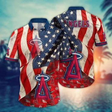 Los Angeles Angels Patriotic Pride Hawaiian - Adult & Kids T-Shirts, Sweatshirts & Hoodies apparel design preview 1