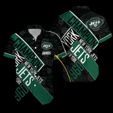 Personalized New York Jets Champion Legacy Hawaiian - Adult & Kids T-Shirts, Sweatshirts & Hoodies apparel design preview 1