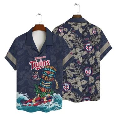 Minnesota Twins Tropical Escape Hawaiian - Adult & Kids T-Shirts, Sweatshirts & Hoodies apparel design preview 1
