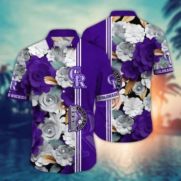 Colorado Rockies Autumn Bloom Hawaiian - Adult & Kids T-Shirts, Sweatshirts & Hoodies apparel design preview 1