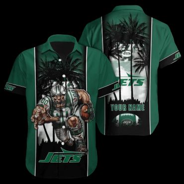Personalized New York Jets Palm Action Hawaiian - Adult & Kids T-Shirts, Sweatshirts & Hoodies apparel design preview 1