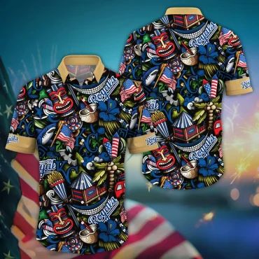 Kansas City Royals Tiki Carnival Hawaiian - Adult & Kids T-Shirts, Sweatshirts & Hoodies apparel design preview 1